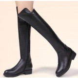 Women's black knee boots