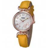 Women's leather band bow luminous watches