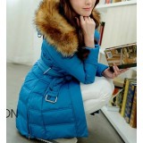 Women's Thick Duck Down Coat With Fur Collar