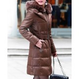 Women's Winter Thick Down Coat With Fur Collar