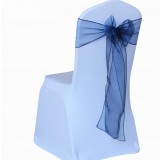 Yarn bow wedding chair sash