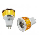Yellow 1W MR11 LED spotlight bulb