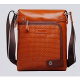 Yellow woven pattern men's casual bag for ipad