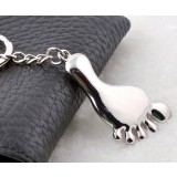 Zinc alloy barefoot keychain