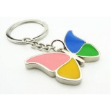 Zinc alloy butterfly keychain