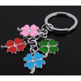 Zinc alloy four leaf clover keychain