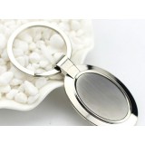 Zinc alloy minimalist style oval keychain
