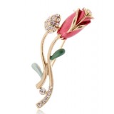 Zircon buds brooch