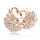 Zircon lovely swan brooch